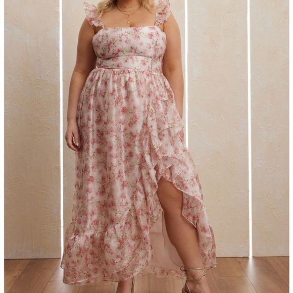 ARULA Dresses & Skirts - NEW Arula Organza Floral Maxi Dress Plus Size A / 1X Available NWT